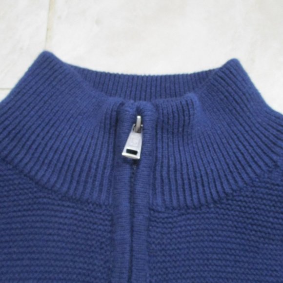 Chap Ralph Lauren 1/4 Zip Pullover Sweater Navy Blue NWT - Picture 3 of 7
